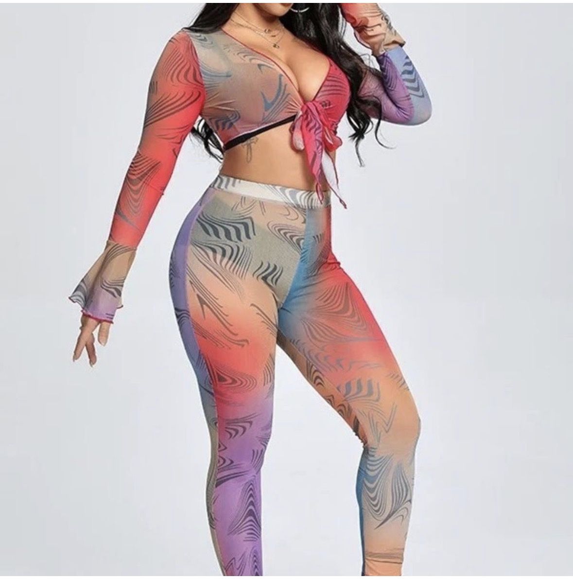 New Multicolor Swirl 2-Piece Set