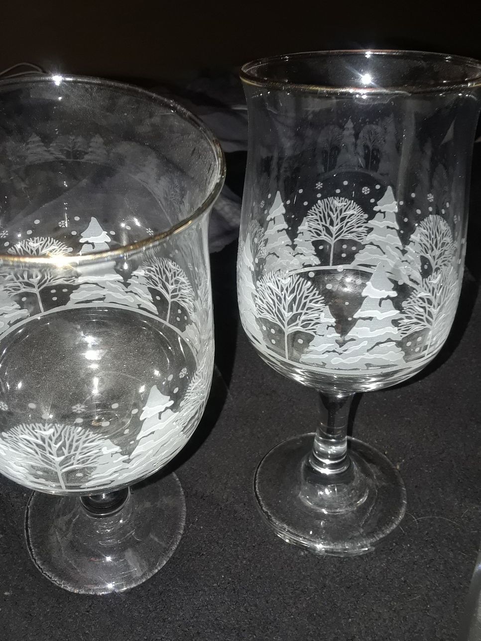 wedding and Xmas wine glasses