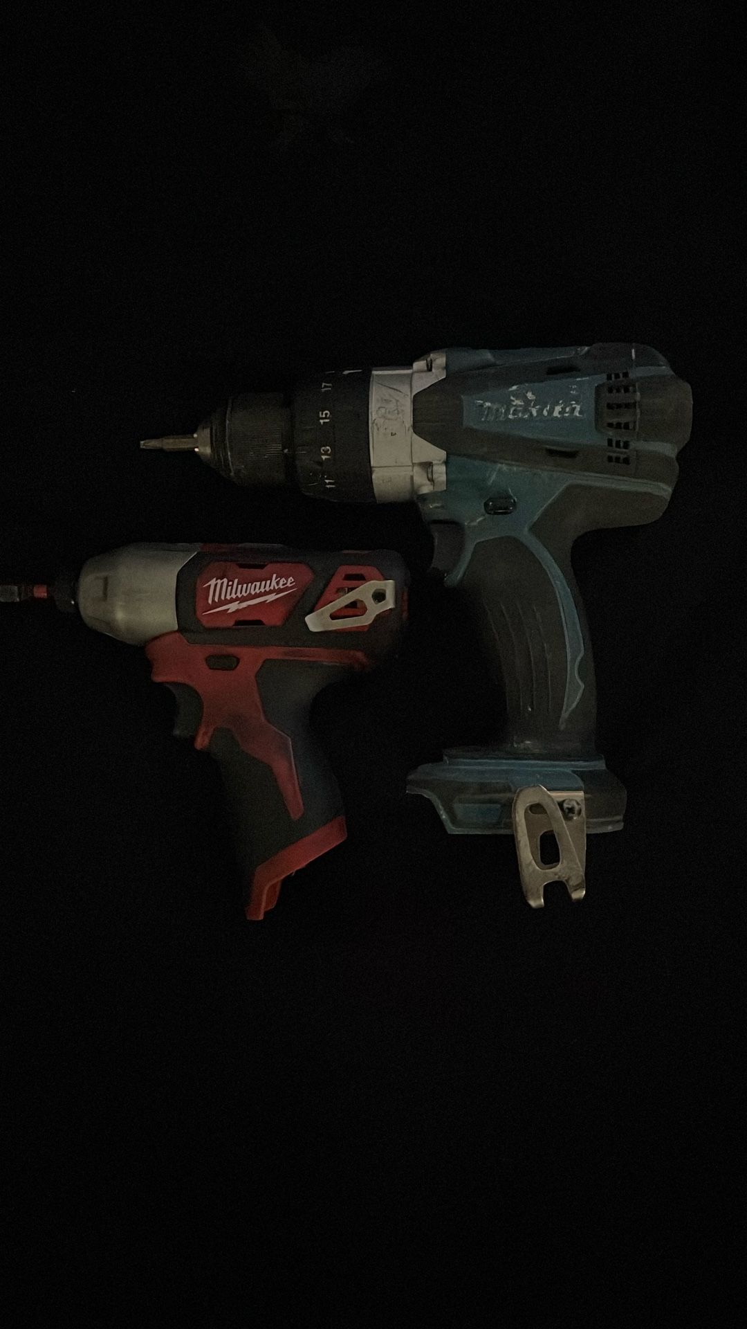 Milwaukee And Makita Drill