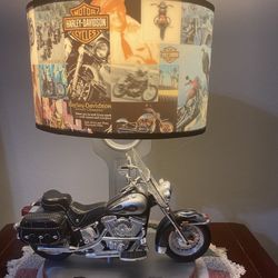 Harley Davidson Softail Electric Table Lamp With Nightlight and Engine Sounds