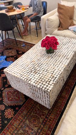 Coffee table coconut shell wood
