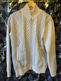 Men’s Cardigan Full Zipper Knit Sweater