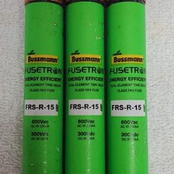 FRS-R-15 - Bussmann - 15 Amp Fuse
15 Amp - 600 Volt (PRICE IS EACH)