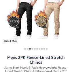 32” Men’s Fleece-Lined Chinos