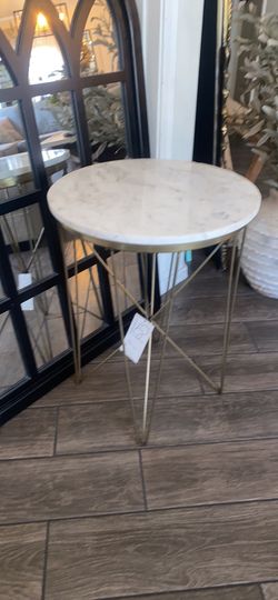 Accent Table With Marble Top