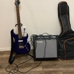 Silvertone -Ibanez Bundle . Cable .Bag . Strap 