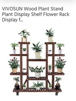 9 Tier wood Plant Stand