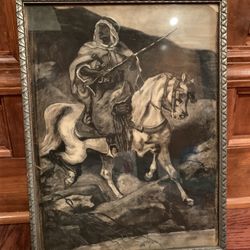 1908 William Rapp Original Charcoal 12”x 16”