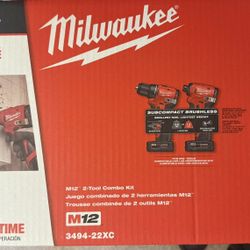 New Milwaukee M12 Blushless Drill And Impact With 2 6ah !battary