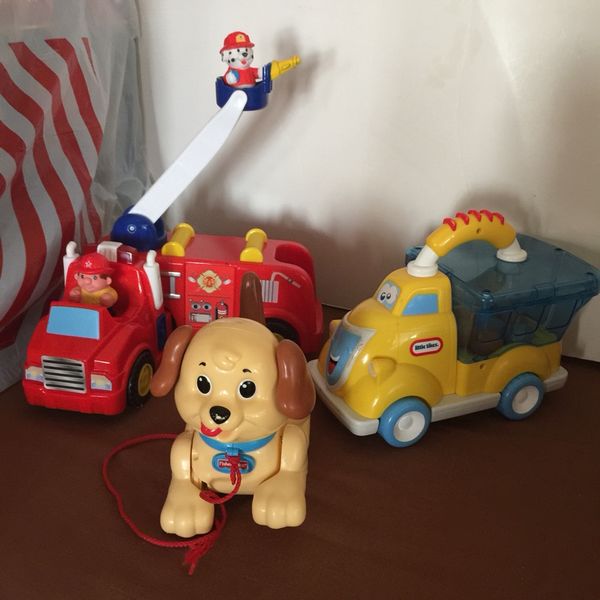 Fire Truck Pull Dog Rattle Popper Toy For In Linden Nj Fire Truck Pull Dog Rattle Popper Toy