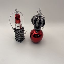 Vtg Blown Glass Beauty Ornaments