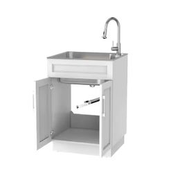 New Glacier Bay All-in-One 24” Utility Sink Cabinet Combo