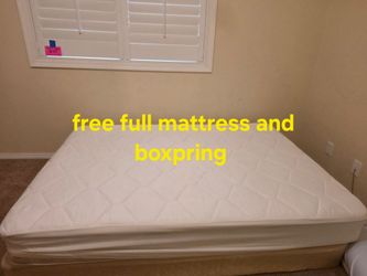 Free mattress and boxpring