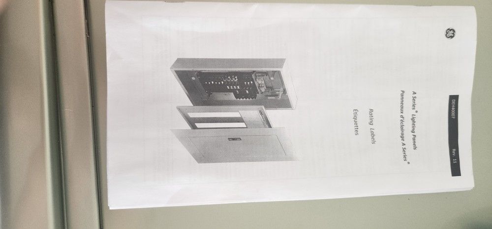 GE Series A Panel With Breakers