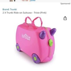 (FREE DELIVERY IN SF) Melissa & Doug Trunki Ride-On Kid’s Suitcase - $50