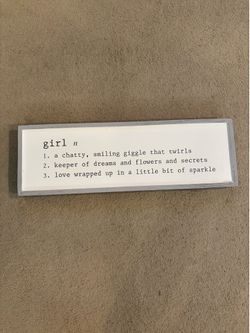 Girl Definition Decorative Wood Sign