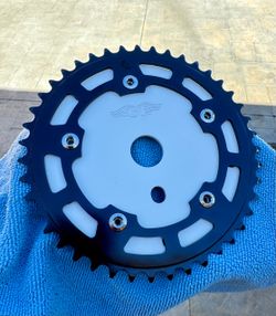 Gt bmx pro performer wing stamp disc, New SR sprocket ring, Chrome GT chainring
