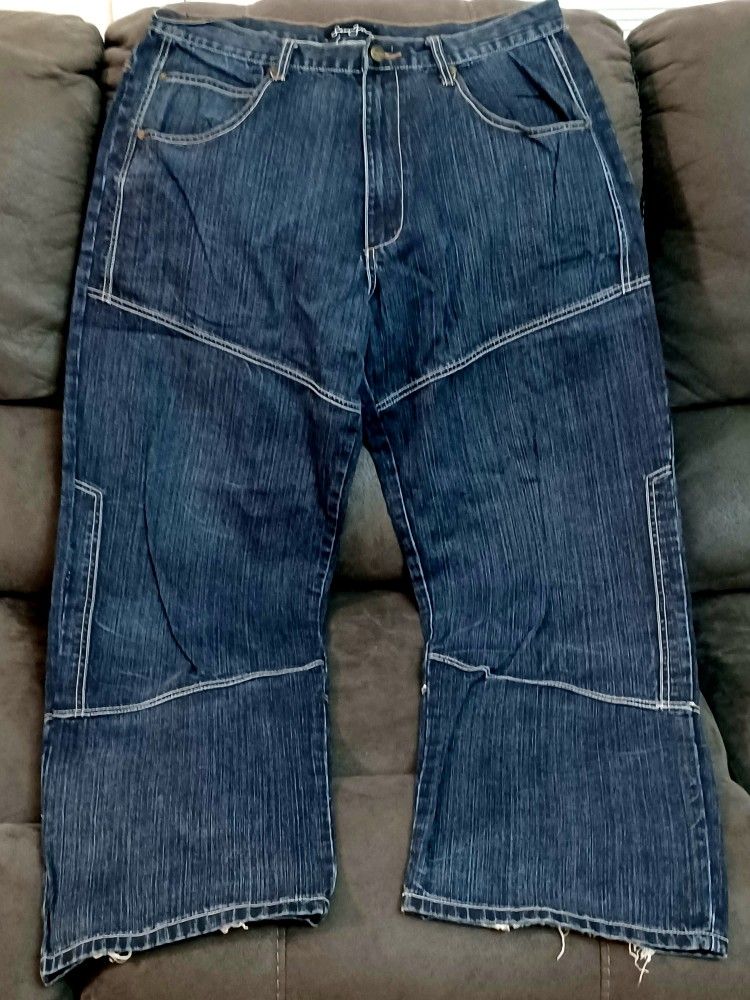 Vintage 90s Y2K Rap Super Baggy Wideleg Sean John Carpenter Jeans Size 36x33