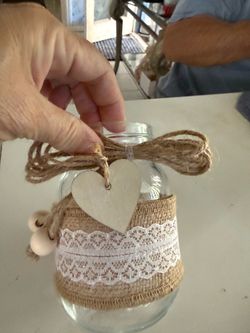 Wedding table decorations, mason jar centerpieces