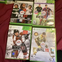 FIFA 07,FIFA 15 & NHL 13,NHL 15 for Xbox 360