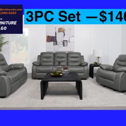 💥FREE DELIVERY💥Brand New 3PC Reclining Sofa Loveseat Chair Set 