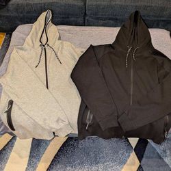 (2) CSG Active Commuter Full-Zip Hoodie XL (1) Black & (1) Gray, Tech Fleece