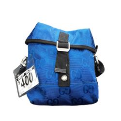 Gucci Econyl Monogram Off The Grid Nylon Blue Purse / Handbag