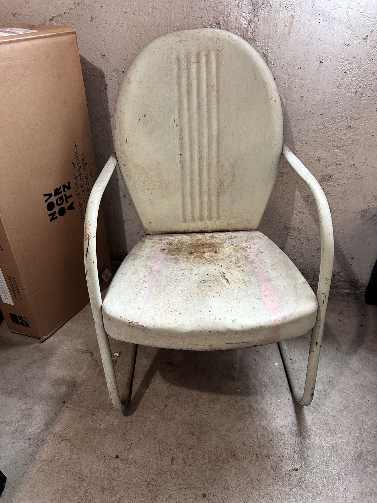 Mid Century Metal Spring Seat Chair