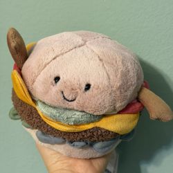 Jellycat Burger Plush Toy – With Original Tag