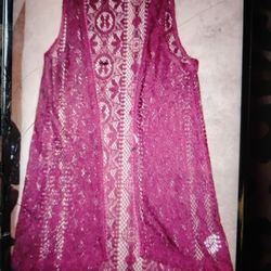 A  Sexy Small Burgundy Vest