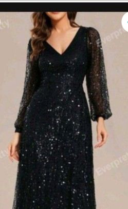 Vestido Elegante brilloso para toda clase de eventos Talla L nuevo