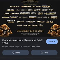 2 VIP NYE Decadence Tickets