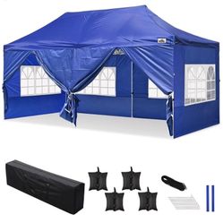 Canopy Tent 10x20 Gazebo Party T |ent Heavy Duty Pop Up w/Sidewalls &Sand Bags/🔥//