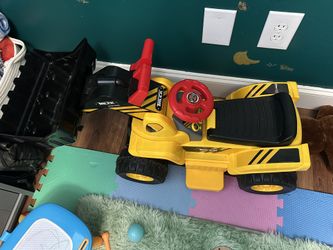 Kids' Ride-On Excavator & Train Set