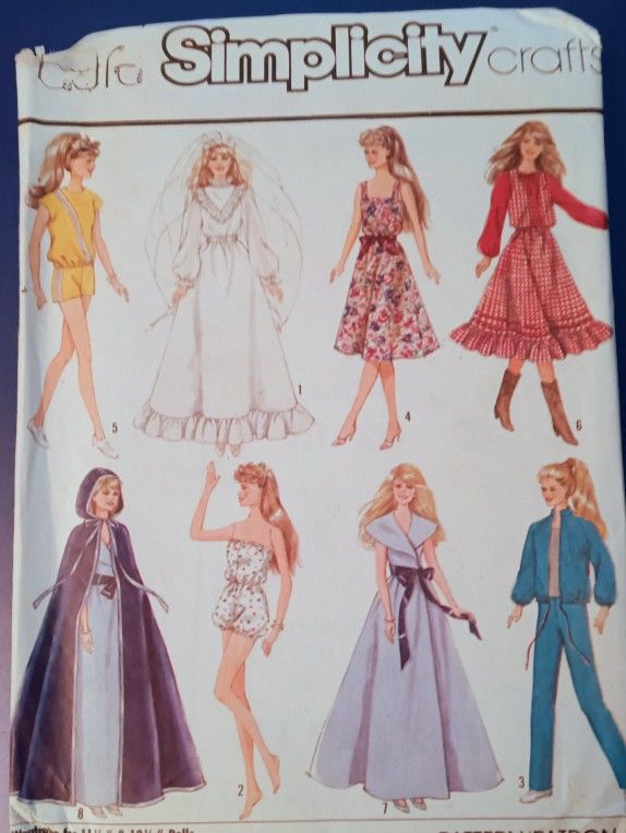 Simplicity Craft Fashion Doll Wardrobe