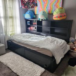 2 Twin-Size Bookcase Beds 
