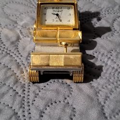 Antique Metal Golf Cart Clock