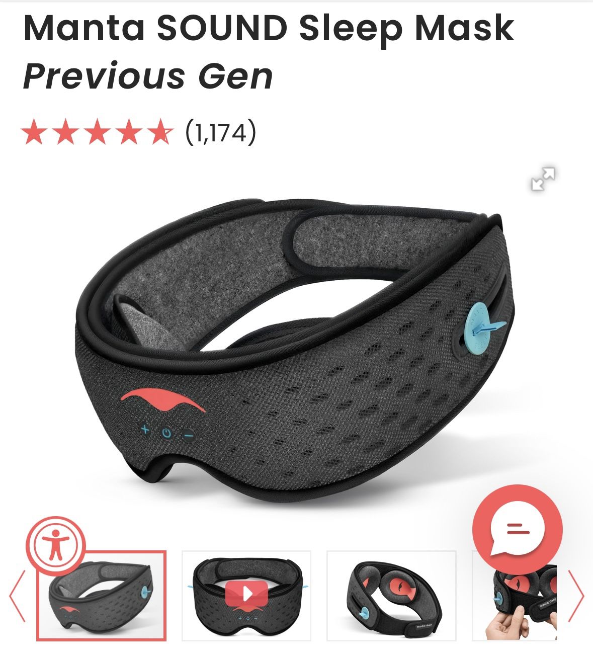 Manta Mask Sound - Eyemask With Bluetooth Headphones