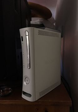 XBOX 360, wireless adapter, and games