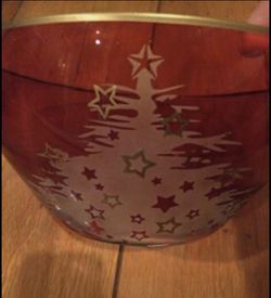 New Mikasa Red Christmas Bowl 9"