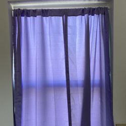 Double Set Purple Curtains