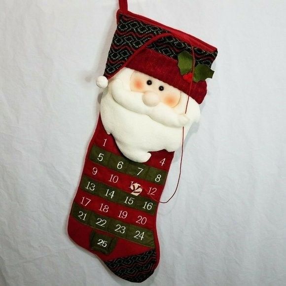 Christmas Stockings - Large Santa Advent Calendar - New
