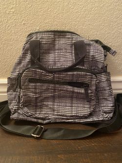 Plaid Diaper Bag Weekend Bag Multiple Pockets