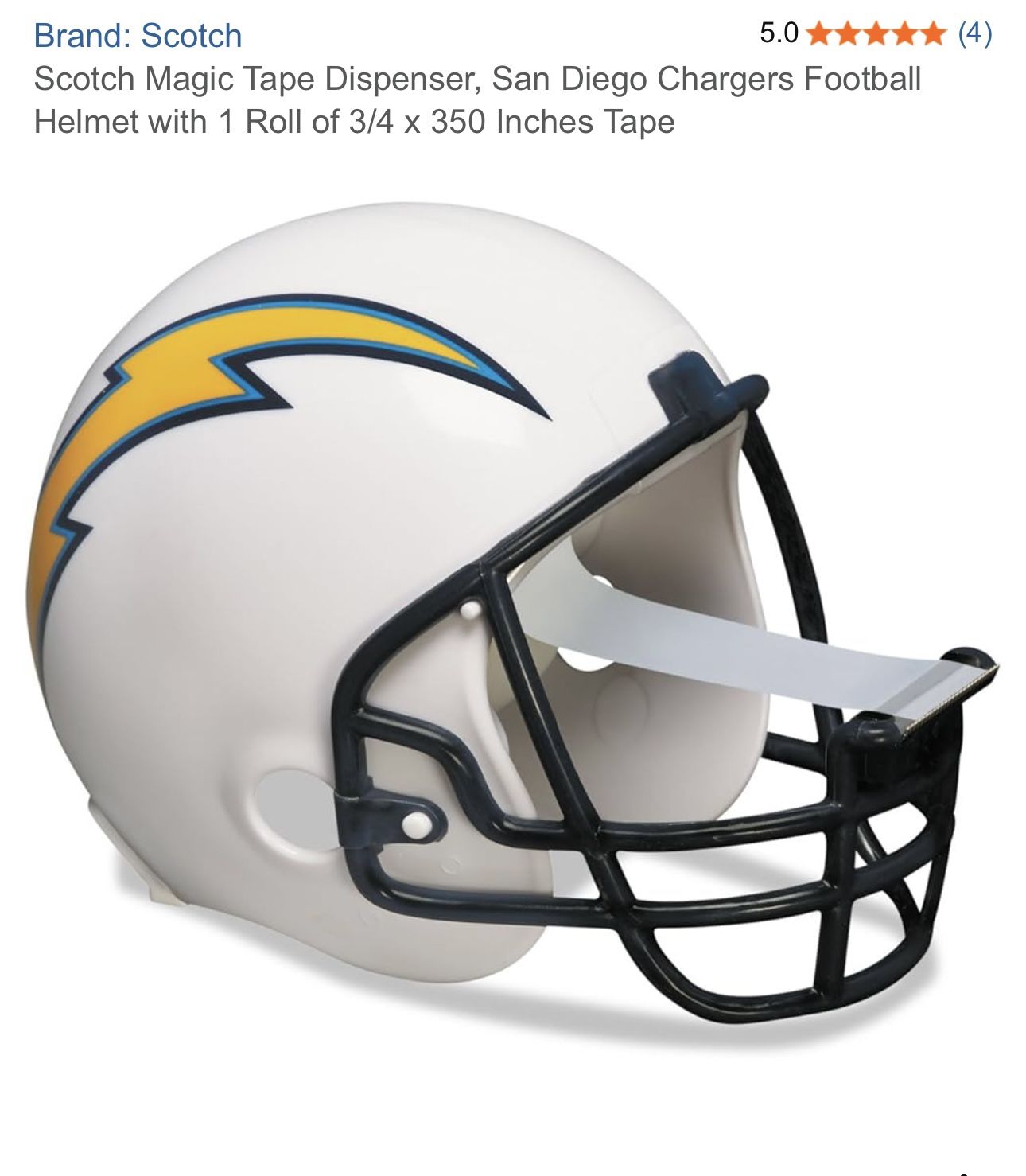 LA Chargers Tape Dispenser Helmet
