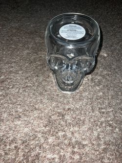 Bath & Body Works Halloween Light Up Glass Skull Candle Holder