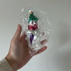 1996 Vintage Radko Snowman Christmas Ornament