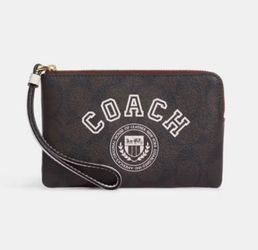 COACH Varsity Corner Zip Wristlet