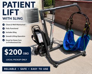 Patient Lift with Sling – $200 OBO