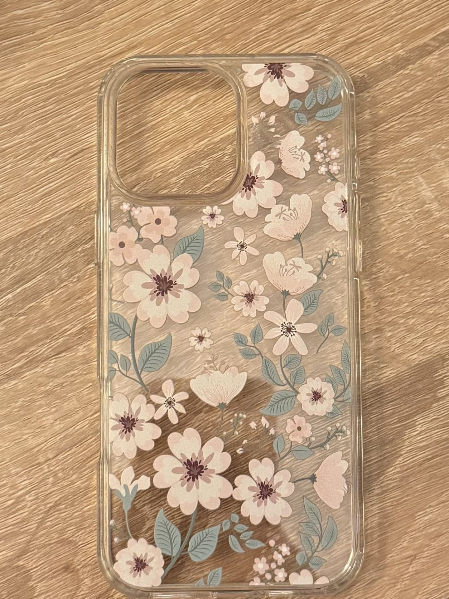GYZYA iPhone 16 Pro Max Case, Clear 6.9 Inches (Flowers/Pink)