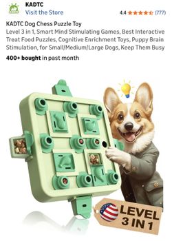 Brand New Dog Puzzle Toy – Level 3 Slow Feeder & Treat Game